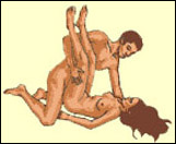 unlike this picture, i'd relax down on your side... the man can thrust quickly with side entry, or he can move closer to her, even on his back underneath her, to aim at her g-spot while she moves her hips.